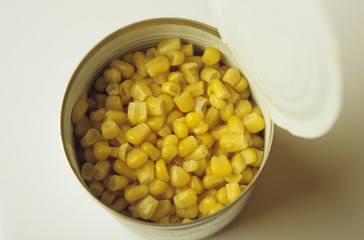 Opened Tin with Sweta Corn in it - Foodstuff