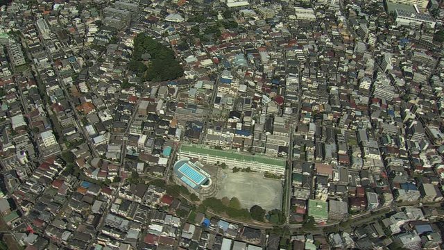 低層住宅地／世田谷地区上空、空撮