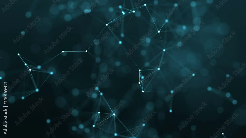 Poster 4k abstract loop color geometrical background with lines and dots