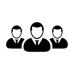 Users Icon - Teamwork, Group of Management People Vector illustration