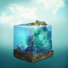 Underwater of ocean