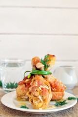 chicken drumsticks, selective focus