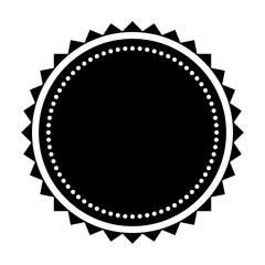 Round badge icon silhouette