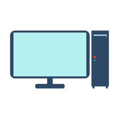 Computer icon. Flat Vector illustration on white background.
