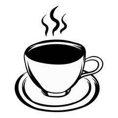 Cup of hot drink icon cartoon