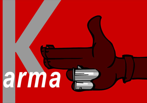 Karma concept: finger gun to mimic a handgun