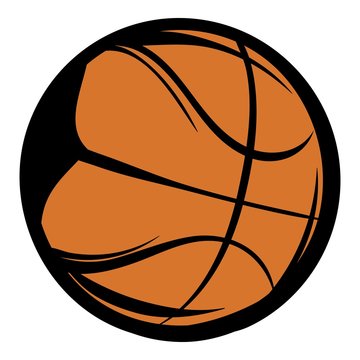 Basketball icon cartoon