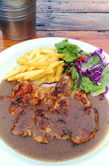 Delicious western food chicken chop.