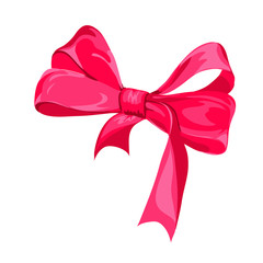 red bow-knot. vector image