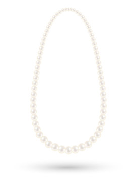 Real White Pearl Necklace Vector On A White Background