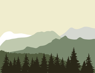 Fototapeta premium vector mountain background