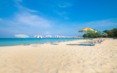 Fototapeta na wymiar Phuket's beautiful beaches in the summer