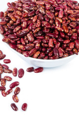 Red beans isolated on white background