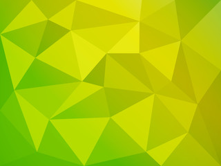Fototapeta na wymiar yellow green geometric vector illustration, polygonal background