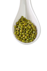 Mung beans isolated on white background
