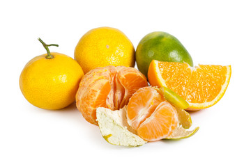 Mandarin isolated on white background