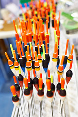 Fishing floats in sports shop