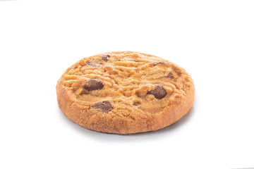 Chocolate chip cookies. isolated on white background.