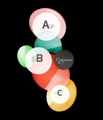 Glass circle abstract background