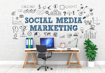  Social Media Marketing / Office / Wall / Symbol - 140170478