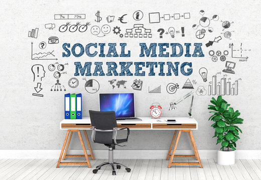  Social Media Marketing / Office / Wall / Symbol