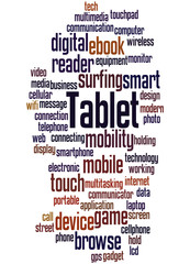 Tablet, word cloud concept 5