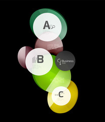 Abstract circles on black