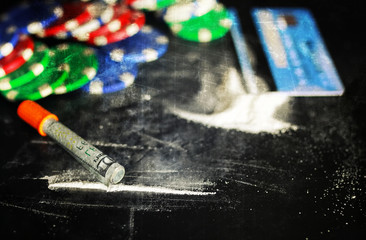 scratch photo concept addiction cocaine alcohol glass drug