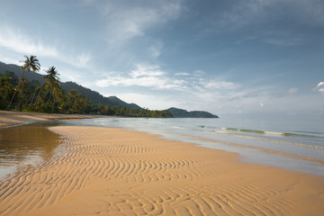 Empty Thai Tropical Lonely Beach on Ko Chang in Thailand. Horizontal