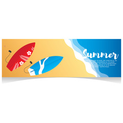 Summer illustration banner - 140172218