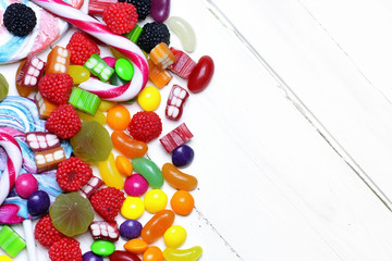 sweet candy white background