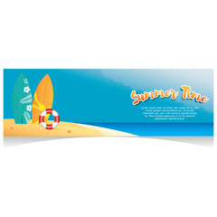 Summer illustration banner - 140172254