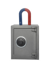 Magnet and safe.