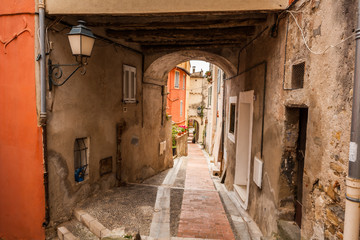 Obraz na płótnie Canvas La città vecchia di Mentone, Mentone, Alpi Marittime, Provenza-Alpi-Costa Azzurra, Mar Ligure, Francia