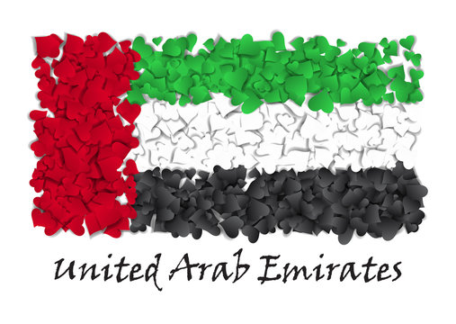 Flag United Arab Emirates. Flag Heart Glossy. With love from United Arab Emirates. Made in United Arab Emirates. Flag United Arab Emirates national independence day. Sport team flag. Abu Dhabi, Dubai