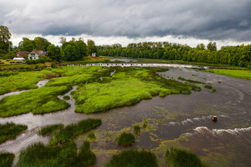 Venta waterfall near Kuldiga, Latvia. The widest waterfall in the Europe.
