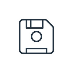 save floopy line icon on white background