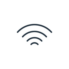 wifi line icon on white background