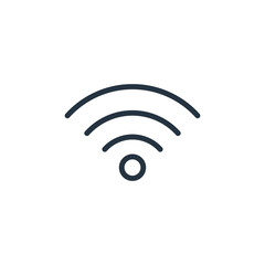 wifi line icon on white background