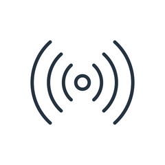 wifi line icon on white background