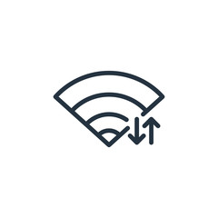 wifi line icon on white background