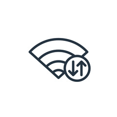 wifi line icon on white background