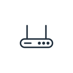 wifi line icon on white background