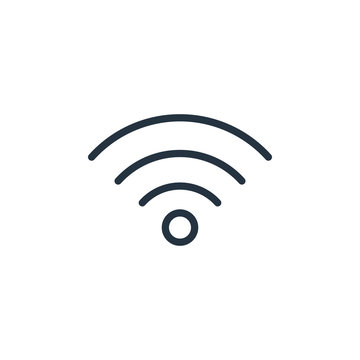 wifi line icon on white background