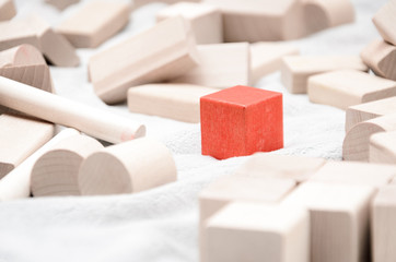 Educational blocks made of natural wood