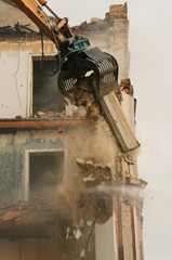 Demolition eines Hauses in Wien