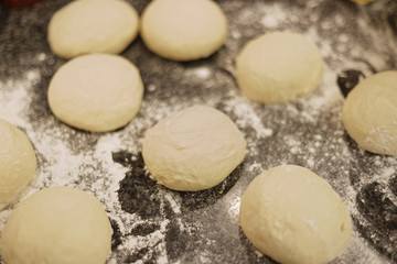 Fototapeta na wymiar baking yeast dumplings 