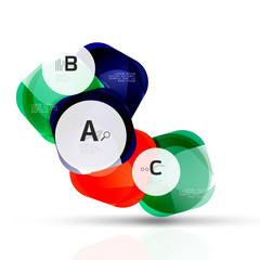 Glass glossy abstract stones with text. Abstract template