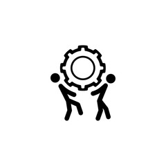 Technical Support Icon. Flat Design.