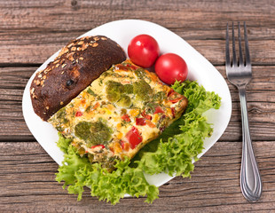 Vegetable baked pudding